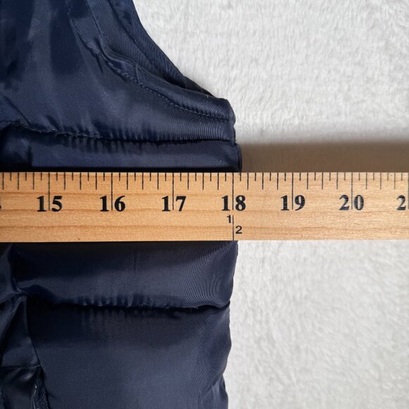 Indigo Saints Blue Quilted Puffer Vest w/ Kangaroo Pockets Women’s Size Medium - Picture 3 of 7